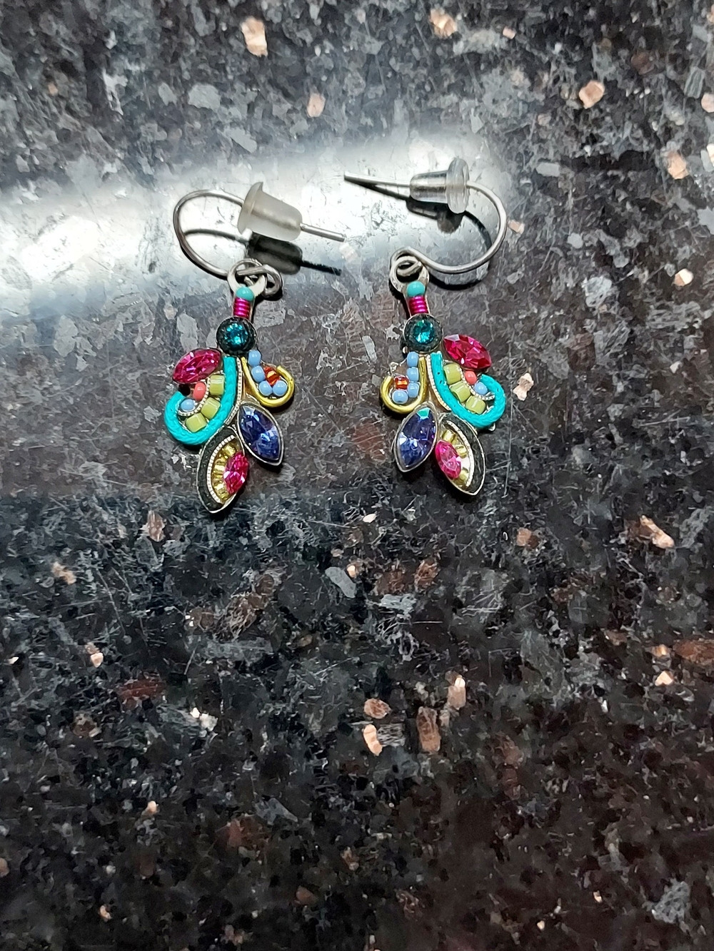 Colorful Teardrop Multi-Color Dangle Earrings - Women Jewelry